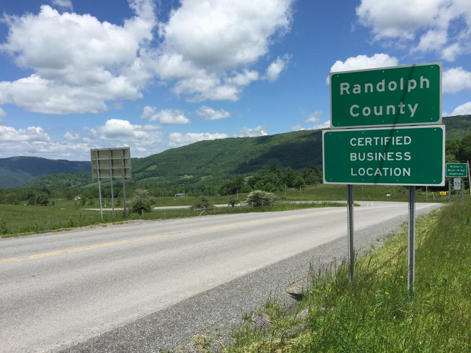 West VA Randolph County sign