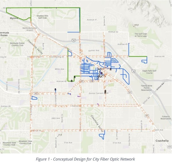Indio CA fiber map