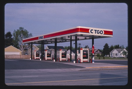 A city gas station on Route 2 in Superior Wisconsin