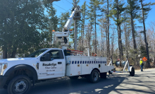 Washington Maine fiber deployment truck